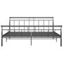 Bed Frame Black Metal 180x200 cm Image 4