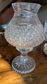 Vintage Cut Glass / Crystal Footed Vase