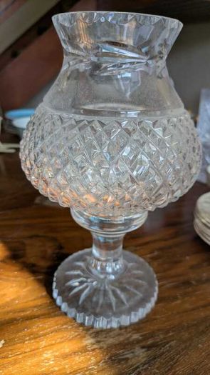 Vintage Cut Glass / Crystal Footed Vase