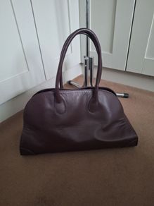 Large Burgundy Leather Tote bag from COS