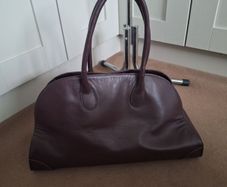 Large Burgundy Leather Tote bag from COS