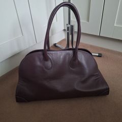 Large Burgundy Leather Tote bag from COS