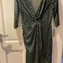 Stunning Zara dress bottle green velvet with lovely fit and detailing Size M Image 2