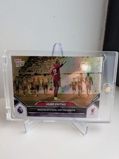 Hugo Ekitike Liverpool FC Topps Total Football Thumbs up Celebration #/50