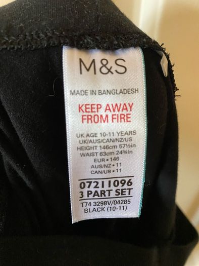 bottoms girl m&s black