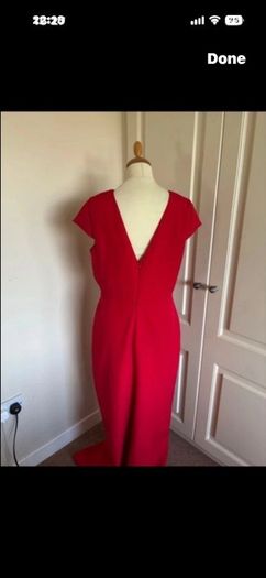 Folkster size 12 red  occasion dress half lined