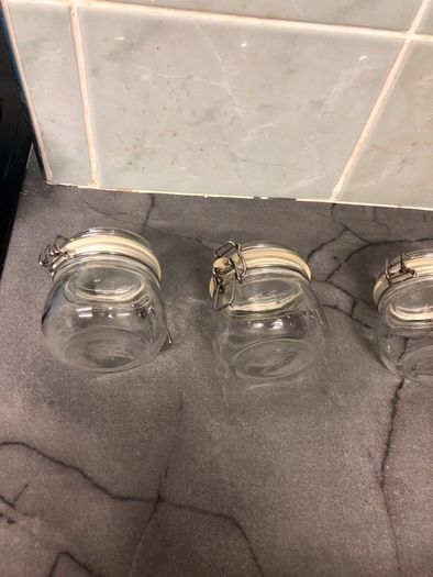 Storage jars glass