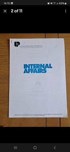 Internal Affairs Richard Gere Press Kit