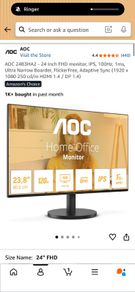 Aoc 100hz @1920x1080p FHD monitor