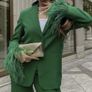 Reduced Gorgeous Zara Insta Famous Bloggers 3 Piece Bottle Green Suit Size Large Image 8