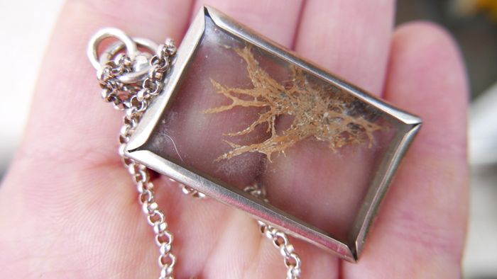 Vintage Sterling Silver 925 Flower Necklace (length 27" - 23,6g)