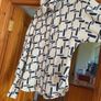 Fab Zara Limited Edition Ecru Satin Geometric Print Blouse Image 10