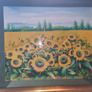 Large and Sunflower Oil Painting by C. R. Benoit Image 6