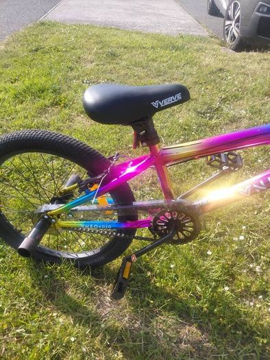 20 inch Verve BMX metallic rainbow bikr