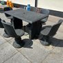 Solid Concrete Garden Dining Set Image 4