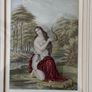 Antique Victorian Le Blond & Co. Print - "The Lyre" (c. 1855) Framed Image 2