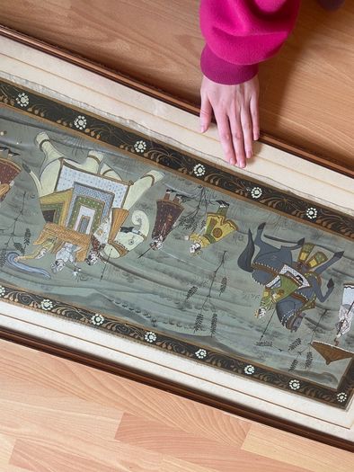 vintage silk painting