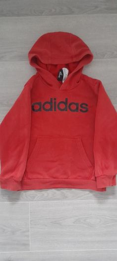ADIDAS red hoody top