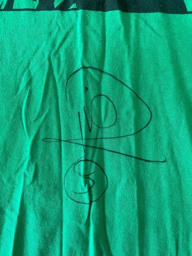 Rio Ferdinand signed Charity Shirt Green