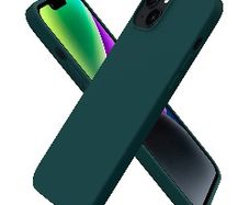 Liquid Silicone Case For Apple iPhone 14 Plus Luxury Thin Phone Cover Green