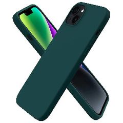 Liquid Silicone Case For Apple iPhone 14 Plus Luxury Thin Phone Cover Green