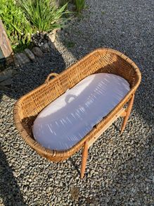Mid Century Woven Moses Basket