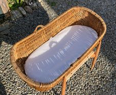 Mid Century Woven Moses Basket