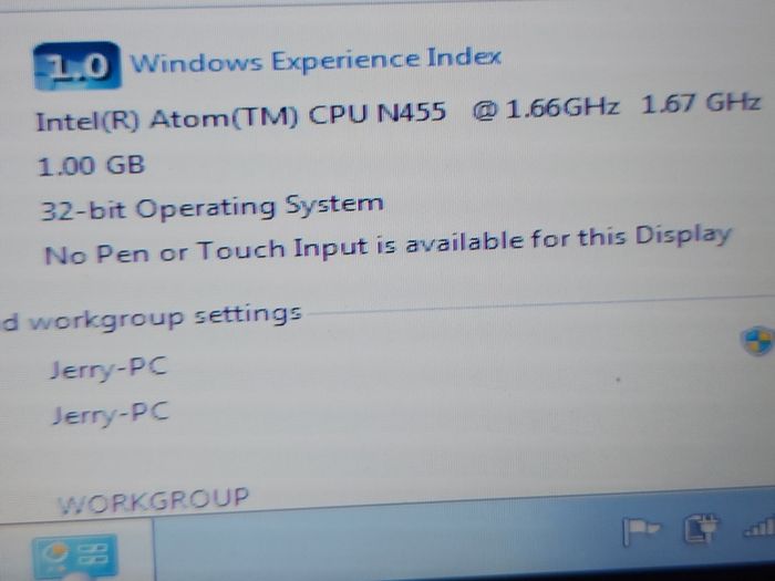 ACER Aspire One, Model D257, Intel Atom N455, 1.66GHz, 1 GB Ram, 250 GB HDD, Windows 7, 32 bit, firefox, Opera, Chrome