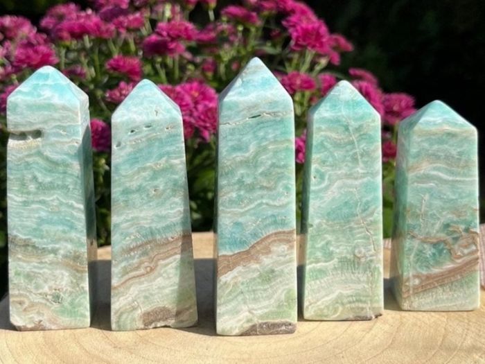 Variety of Crystal/Gemstone Towers, Rose Quartz, Clear Quartz, Howlite, Tigers Eye and more