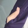 NIKE Pro Purple Cropped Long Sleeve Top with Elasticated back detail - Sz XL (Fit 16-18UK) - Bnwt Rrp 45 Image 4