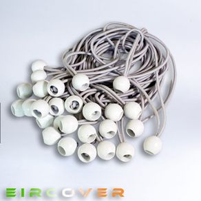 Large white bungee ball ties, 30cm ( 30 pk )