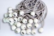 Large white bungee ball ties,30cm ( 30 pk )