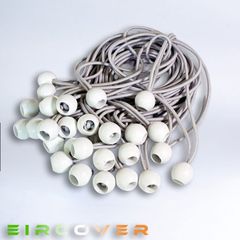 Large white bungee ball ties,30cm ( 30 pk )