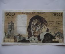 1974 France 500 Francs. Good Condition
