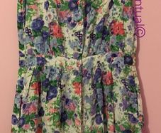 Vintage Floral Print Summer Romper