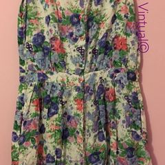 Vintage Floral Print Summer Romper