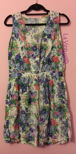 Vintage Floral Print Summer Romper