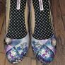 Beautiful shoes with skull design, worn for wedding, size 6 Image 2