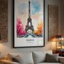 Paris Wall Art Print, Travel Art Poster Image 2