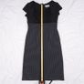 Joseph Ribkoff Black Grey Pinstripe Corporate Bodycon Midi Sheath Dress 10UK/38EU Image 8