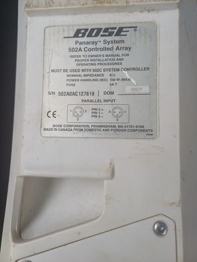 Bose panaray 502A single speaker