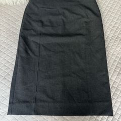 Guzella Dark Charcoal Grey Tailored Pencil Skirt - Size EU 38 / UK 10