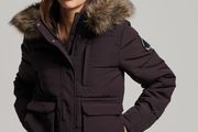 Superdry-Everest Hooded Puffer Bomber Jacket size uk 8