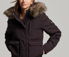 Superdry-Everest Hooded Puffer Bomber Jacket size uk 8
