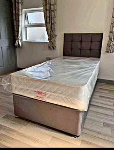 New Stylish single ,Double 4ft, 4ft6, King 5ft And 6ft Superking Sizes Divan Beds Instock. Drawers And Optional Tufted Mattresses Available. Free Delivery
