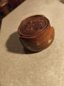 Wood Flower Floral Coaster Set - Brass inlay - Bahamas