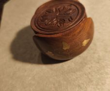 Wood Flower Floral Coaster Set - Brass inlay - Bahamas
