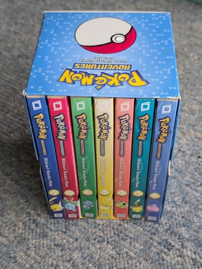 pokemon adventures manga: red and blue box set, gold and silver full set, ruby and sapphire full set