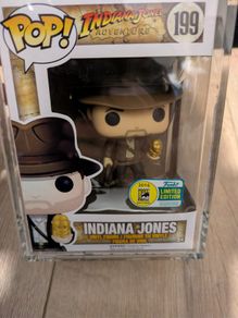 Funko Pop Indiana Jones 199, 2016 Comic-Con Exclusive, Hard Protector