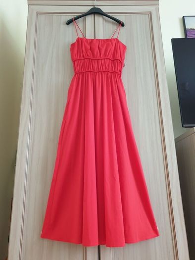 Cos Red Dress Size Uk 14